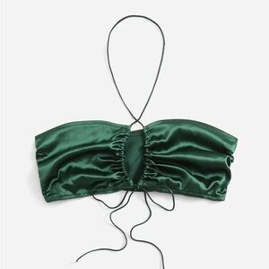SHEIN Emerald Satin Top